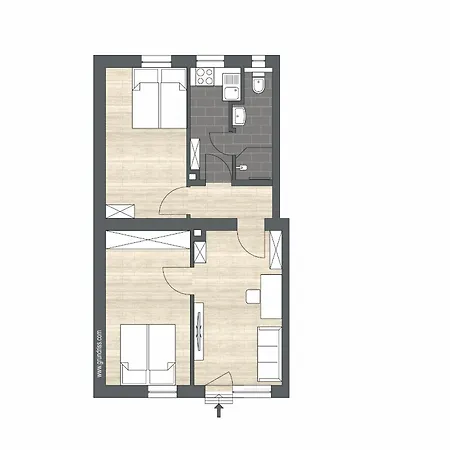 Apartmán Modern Living - 3-zimmer - Nord, Ruhige Seitenstrasse, Fusslaeufig Strassenbahn